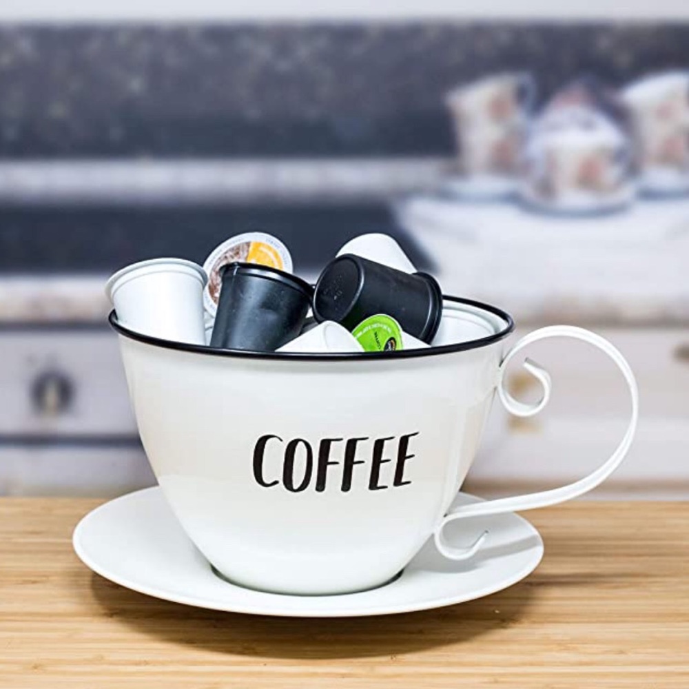 Storage Cup & Saucer Decorative Coffee Pod Storage - Picture 4 of 7